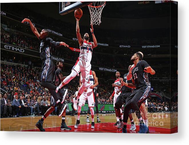 Markieff Morris Canvas Print featuring the photograph Markieff Morris by Ned Dishman