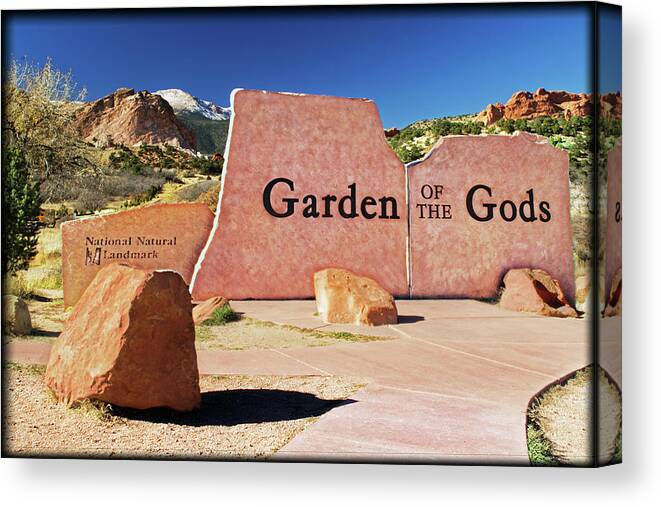 Sign Canvas Print featuring the photograph National Landmark Entrance Sign #1 by Richard Risely
