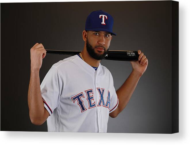 Media Day Canvas Print featuring the photograph Nomar Mazara #1 by Gregory Shamus