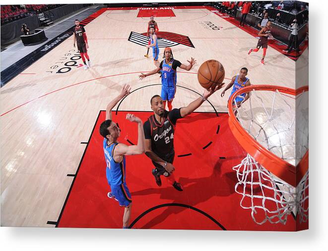 Nba Pro Basketball Canvas Print featuring the photograph Norman Powell by Sam Forencich