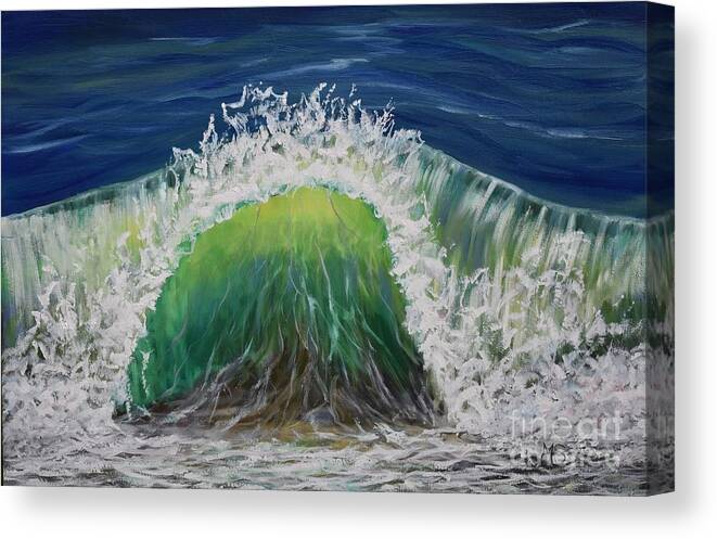 Wave Canvas Print featuring the painting Wave by Monika Shepherdson