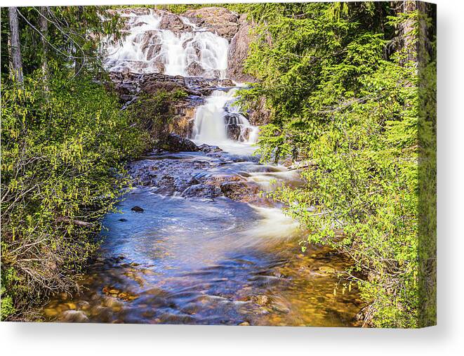 Landscapes Canvas Print featuring the photograph Paradise Falls-3 #1 by Claude Dalley