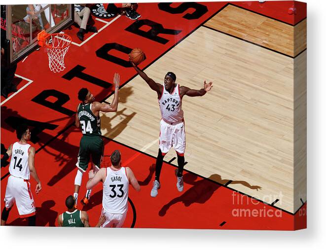 Playoffs Canvas Print featuring the photograph Pascal Siakam by Mark Blinch
