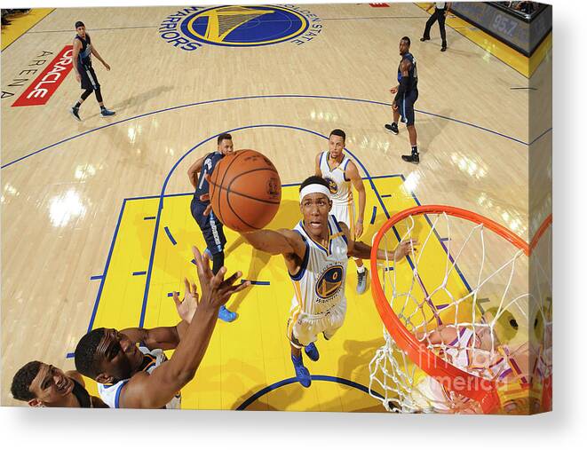 Nba Pro Basketball Canvas Print featuring the photograph Patrick Mccaw by Noah Graham