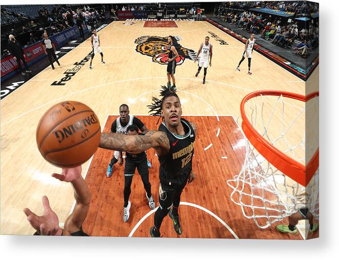 Nba Pro Basketball Canvas Print featuring the photograph Play-In Tournament - San Antonio Spurs v Memphis Grizzlies by Joe Murphy