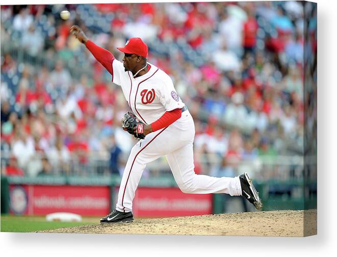 Ninth Inning Canvas Print featuring the photograph Rafael Soriano by Greg Fiume