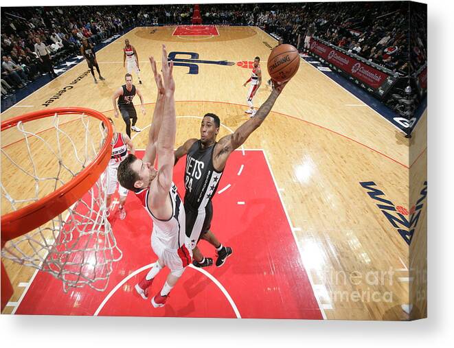 Nba Pro Basketball Canvas Print featuring the photograph Rondae Hollis-jefferson by Ned Dishman