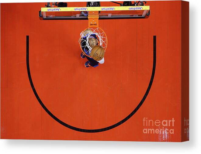 Russell Westbrook Canvas Print featuring the photograph Russell Westbrook by Mark Blinch