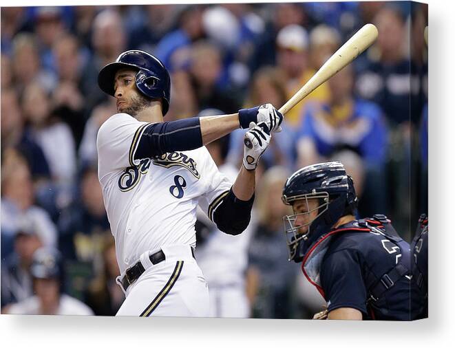 Wisconsin Canvas Print featuring the photograph Ryan Braun by Mike Mcginnis