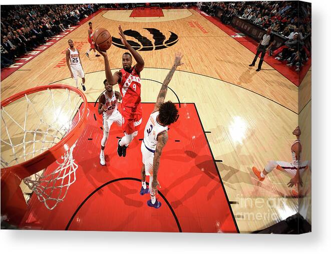 Nba Pro Basketball Canvas Print featuring the photograph Serge Ibaka by Ron Turenne