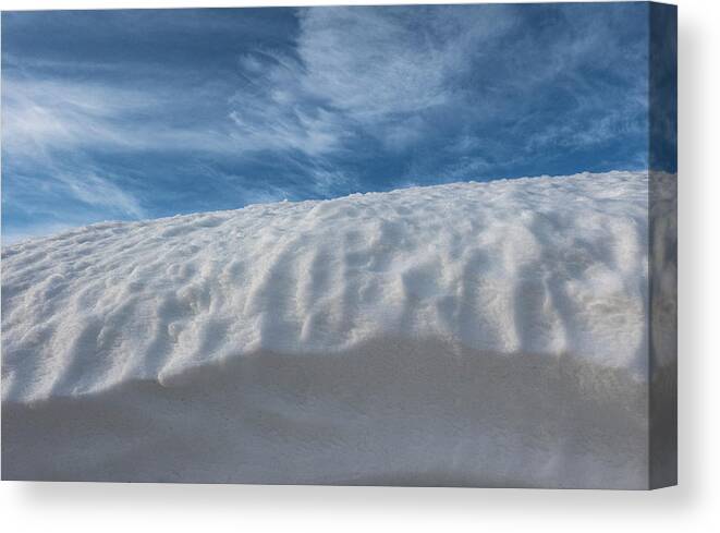 Snow Canvas Print featuring the photograph Snow Drift And Sky #1 by Phil And Karen Rispin