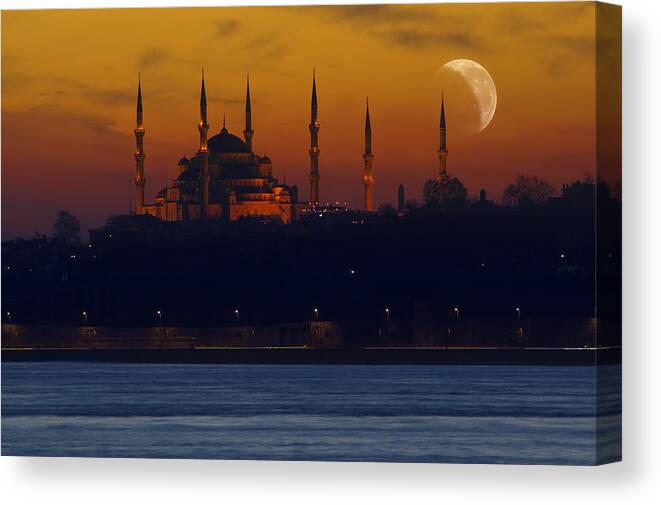 Istanbul Canvas Print featuring the photograph İstanbul Nights #1 by Ugurhan