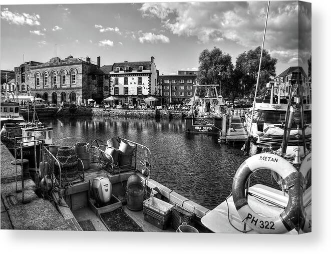 Plymouth Canvas Print featuring the photograph Sutton Harbour West #1 by Chris Day