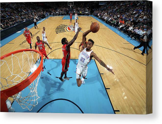 Nba Pro Basketball Canvas Print featuring the photograph Terrance Ferguson by Zach Beeker