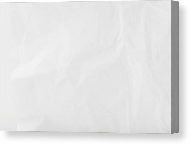 Bulgaria Canvas Print featuring the photograph Texture Of Crumpled White Paper #1 by Nenov