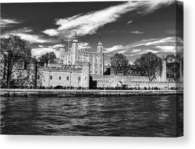 Tower Of London Canvas Print featuring the photograph Tower of London #1 by Barry Marsh