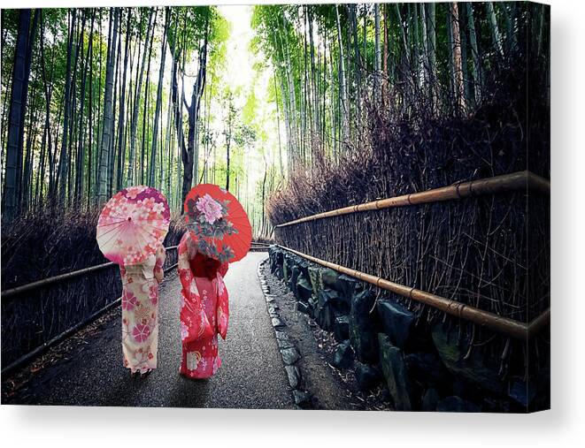 Abstract Canvas Print featuring the photograph Traditional Japan #1 by Manjik Pictures