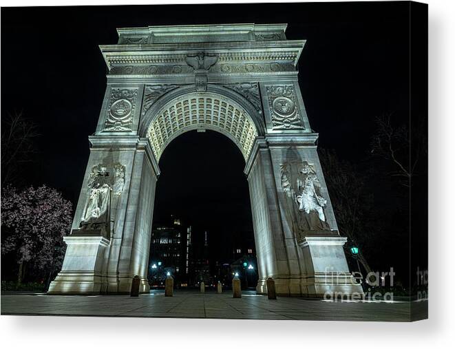 1892 Canvas Print featuring the photograph Washington Square Arch The North Face by Stef Ko