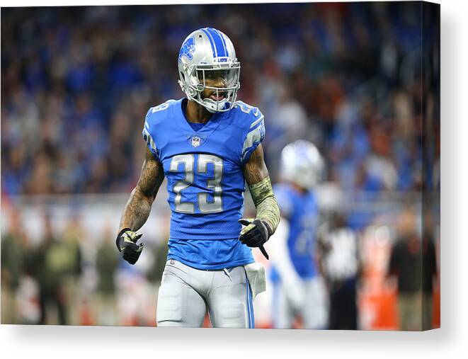Sport Canvas Print featuring the photograph Cleveland Browns v Detroit Lions #10 by Rey Del Rio