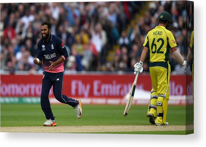 People Canvas Print featuring the photograph England v Australia - ICC Champions Trophy #10 by Gareth Copley