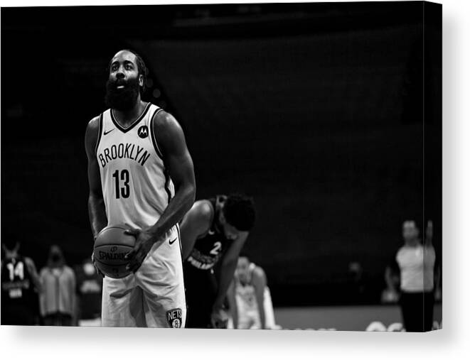 Nba Pro Basketball Canvas Print featuring the photograph James Harden by Jesse D. Garrabrant