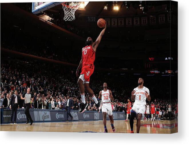 James Harden Canvas Print featuring the photograph James Harden #10 by Nathaniel S. Butler