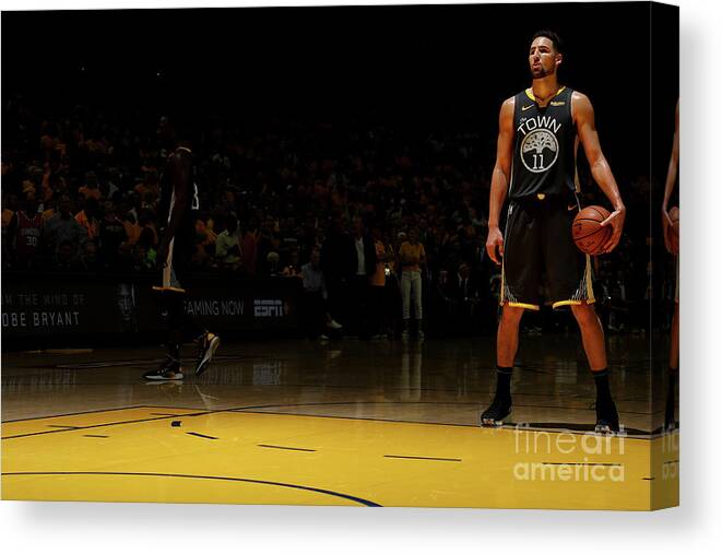 Playoffs Canvas Print featuring the photograph Klay Thompson by Nathaniel S. Butler