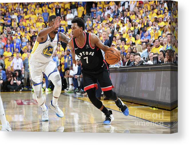 Kyle Lowry Canvas Print featuring the photograph Kyle Lowry #10 by Andrew D. Bernstein