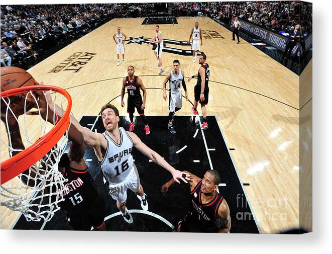 Playoffs Canvas Print featuring the photograph Pau Gasol by Mark Sobhani