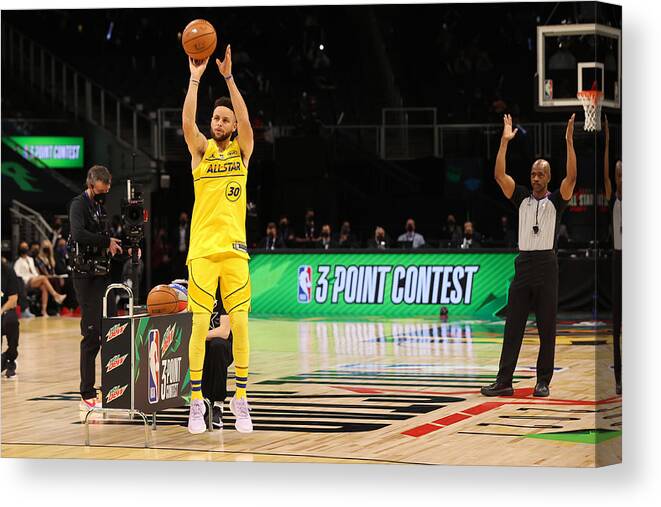 Stephen Curry Canvas Print featuring the photograph Stephen Curry #10 by Joe Murphy