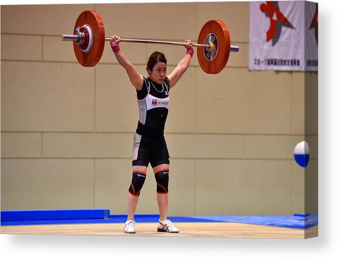 People Canvas Print featuring the photograph All Japan Weight Lifting Championships 2015 - Day 1 #11 by Koki Nagahama