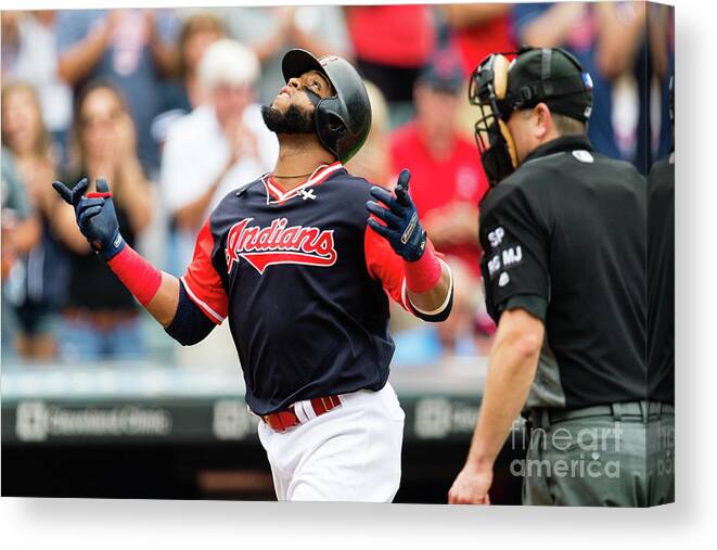 Second Inning Canvas Print featuring the photograph Carlos Santana by Jason Miller