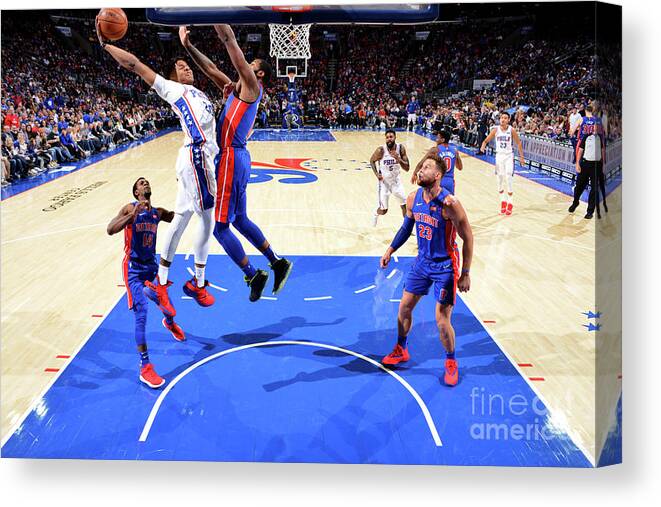 Nba Pro Basketball Canvas Print featuring the photograph Markelle Fultz by Jesse D. Garrabrant