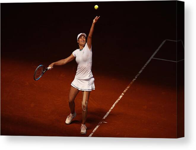 Monica Niculescu Canvas Print featuring the photograph Mutua Madrid Open - Day Two #11 by Julian Finney