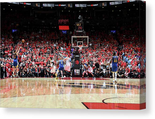 Klay Thompson Canvas Print featuring the photograph Klay Thompson #12 by Andrew D. Bernstein