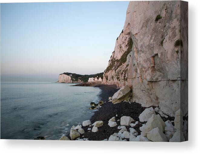Dover Canvas Print featuring the photograph Morning at the White Cliffs of Dover #12 by Ian Middleton