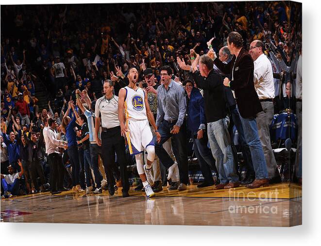 Stephen Curry Canvas Print featuring the photograph Stephen Curry #12 by Noah Graham