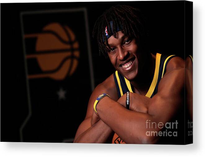 Myles Turner Canvas Print featuring the photograph Myles Turner #13 by Ron Hoskins