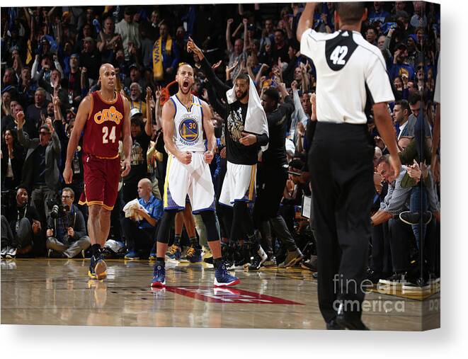 Stephen Curry Canvas Print featuring the photograph Stephen Curry #13 by Nathaniel S. Butler