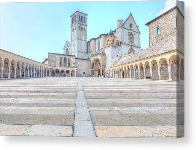 Basilica Canvas Print featuring the photograph Assisi - Italy #14 by Joana Kruse