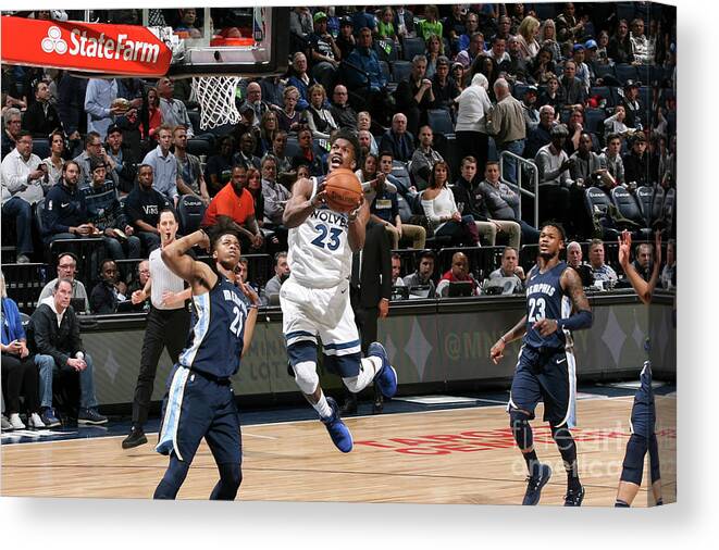 Nba Pro Basketball Canvas Print featuring the photograph Jimmy Butler by David Sherman