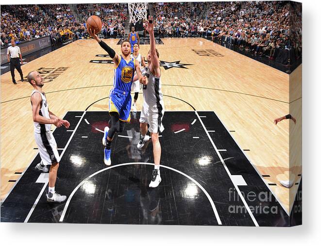 Stephen Curry Canvas Print featuring the photograph Stephen Curry by Jesse D. Garrabrant