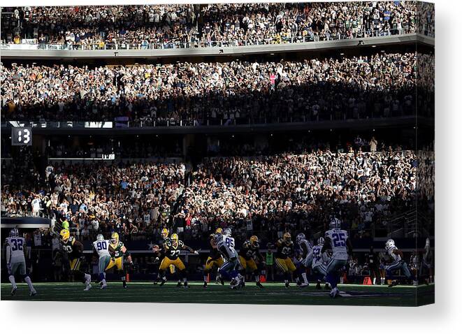 People Canvas Print featuring the photograph Green Bay Packers v Dallas Cowboys #15 by Ronald Martinez