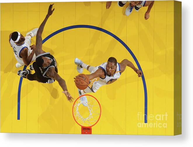 Kevin Durant Canvas Print featuring the photograph Kevin Durant #15 by Andrew D. Bernstein