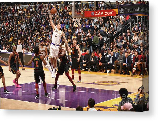 Nba Pro Basketball Canvas Print featuring the photograph Kyle Kuzma by Andrew D. Bernstein