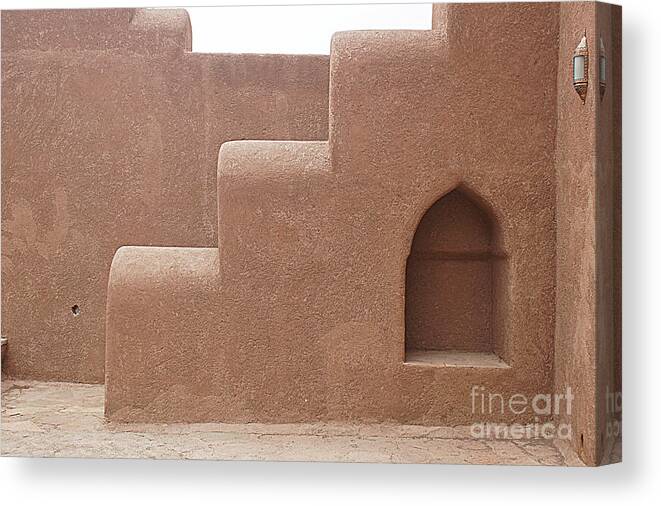 Adobe Canvas Print featuring the photograph Nakhl fort Oman #16 by Tom Gowanlock