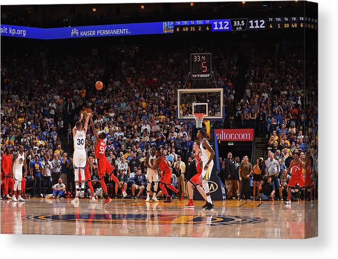 Nba Pro Basketball Canvas Print featuring the photograph Stephen Curry by Noah Graham