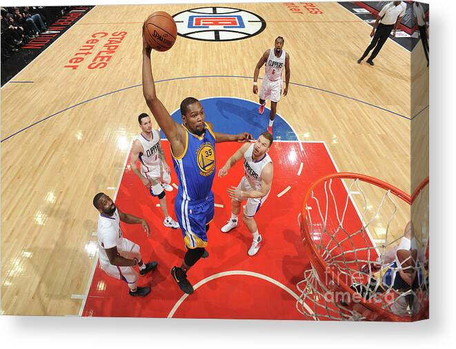 Nba Pro Basketball Canvas Print featuring the photograph Kevin Durant by Andrew D. Bernstein