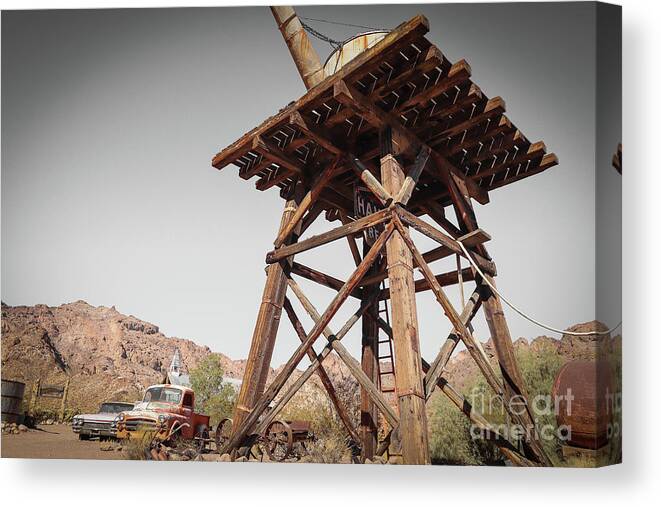 1800 Canvas Print featuring the photograph 1880's Water tower by Darrell Foster