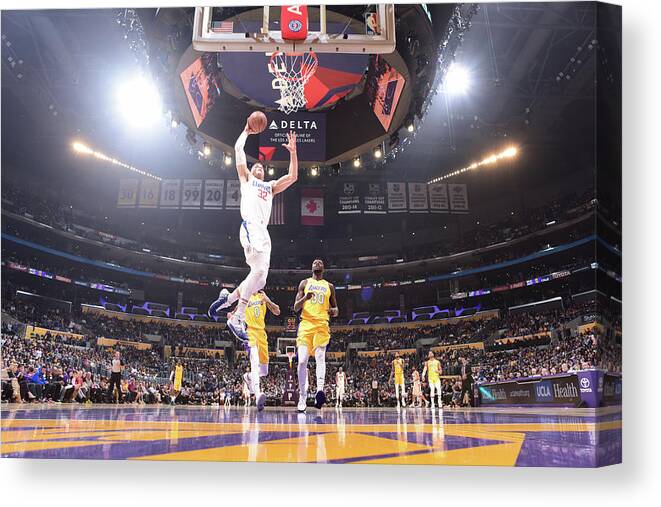 Blake Griffin Canvas Print featuring the photograph Blake Griffin by Andrew D. Bernstein